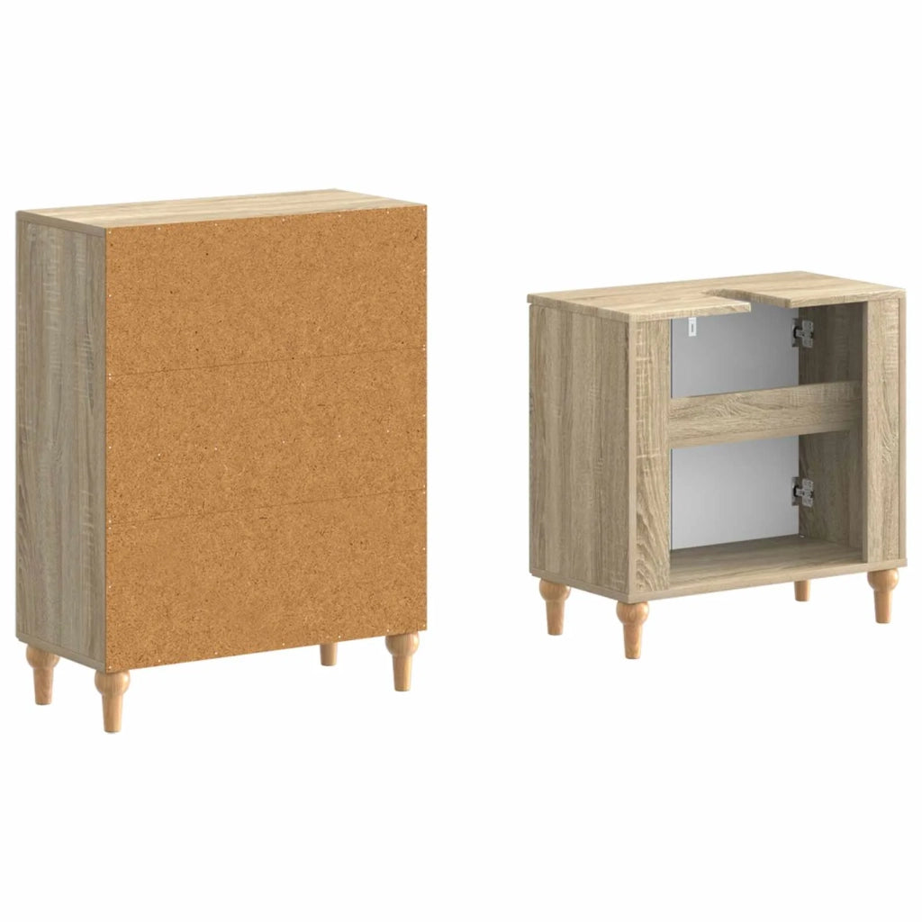 Set di Armadi da Bagno da 2 Pezzi ALKMAAR Rovere Sonoma 3417587