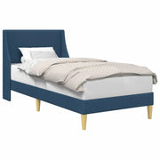 Letto singolo | Letto per adulti | Struttura del letto Tinta unita Blu 90 x 200 cm Tessuto