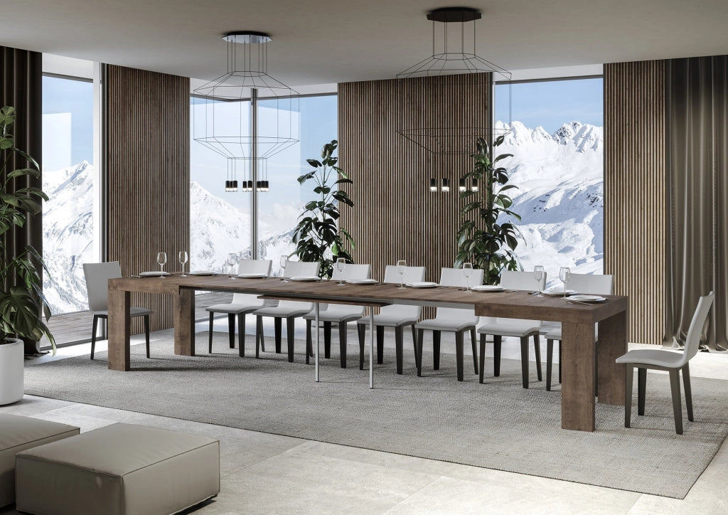 Tavolo Allungabile 130-390x90x77 cm Roxell Noce