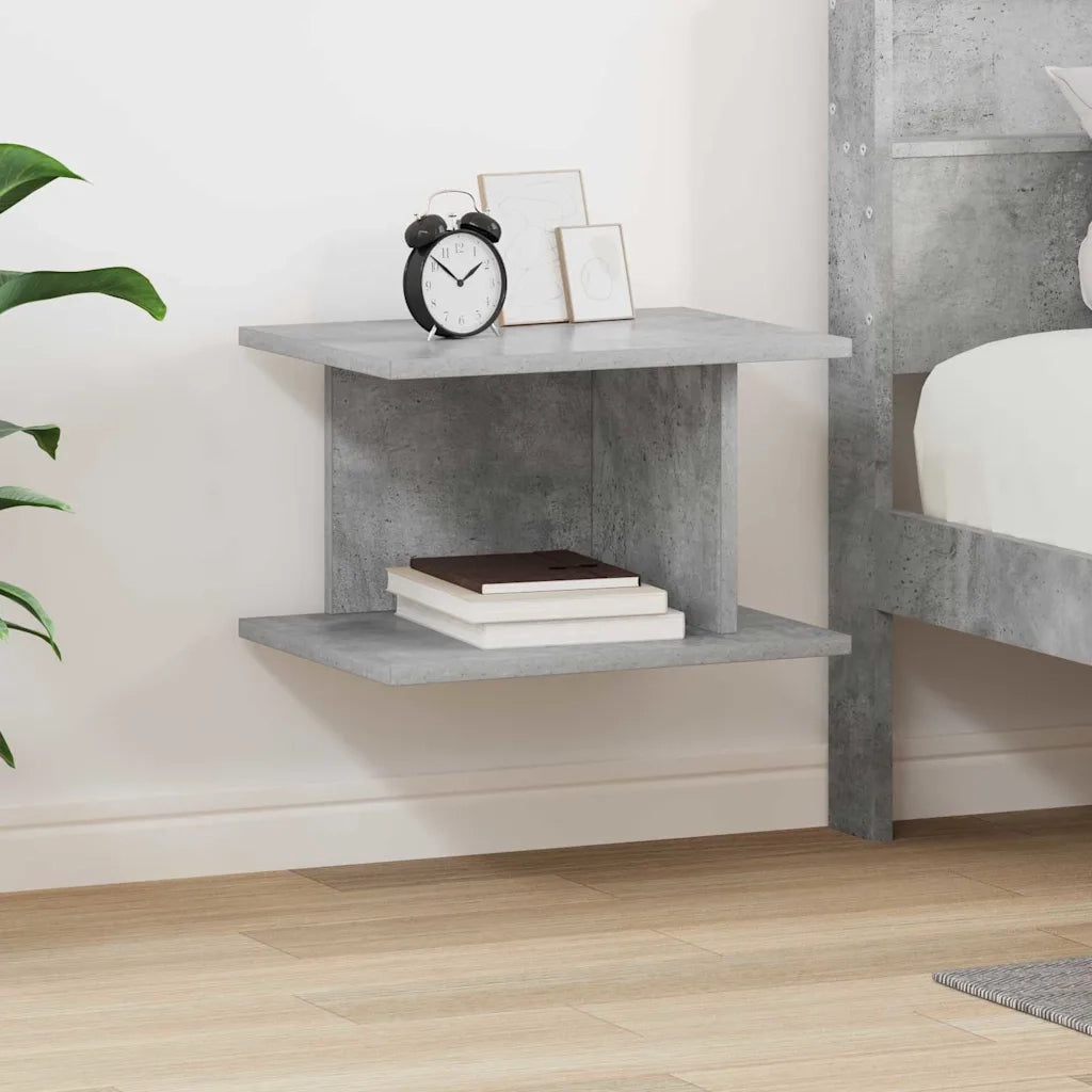 Comodino Grigio cemento 40 x 30 x 25 cm Legno ingegnerizzato 891174