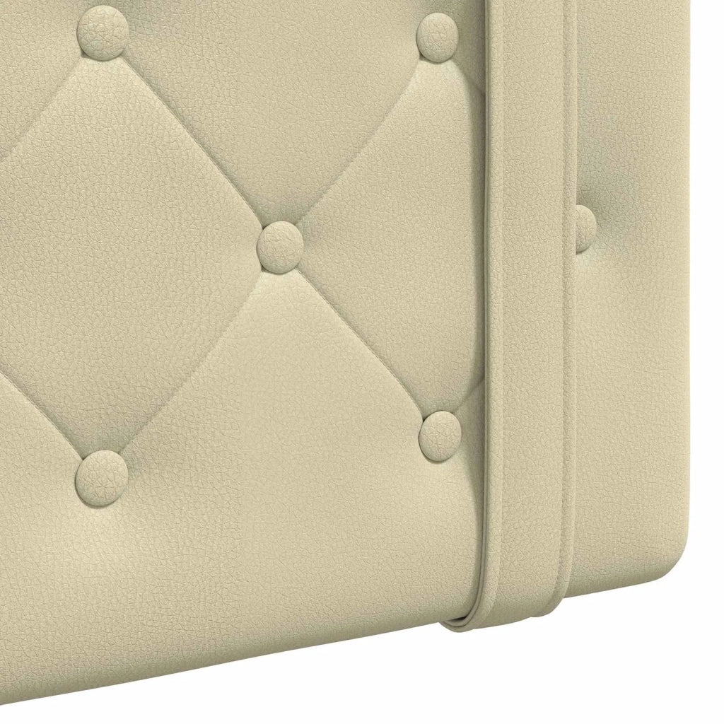 Testiera | Testata sospesa Con luce LED Crema Similpelle