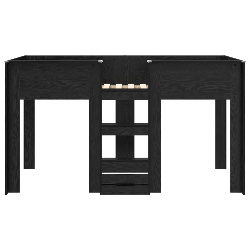 Letto a Castello per Bambini Rovere Nero 90 x 190 cm 3410476