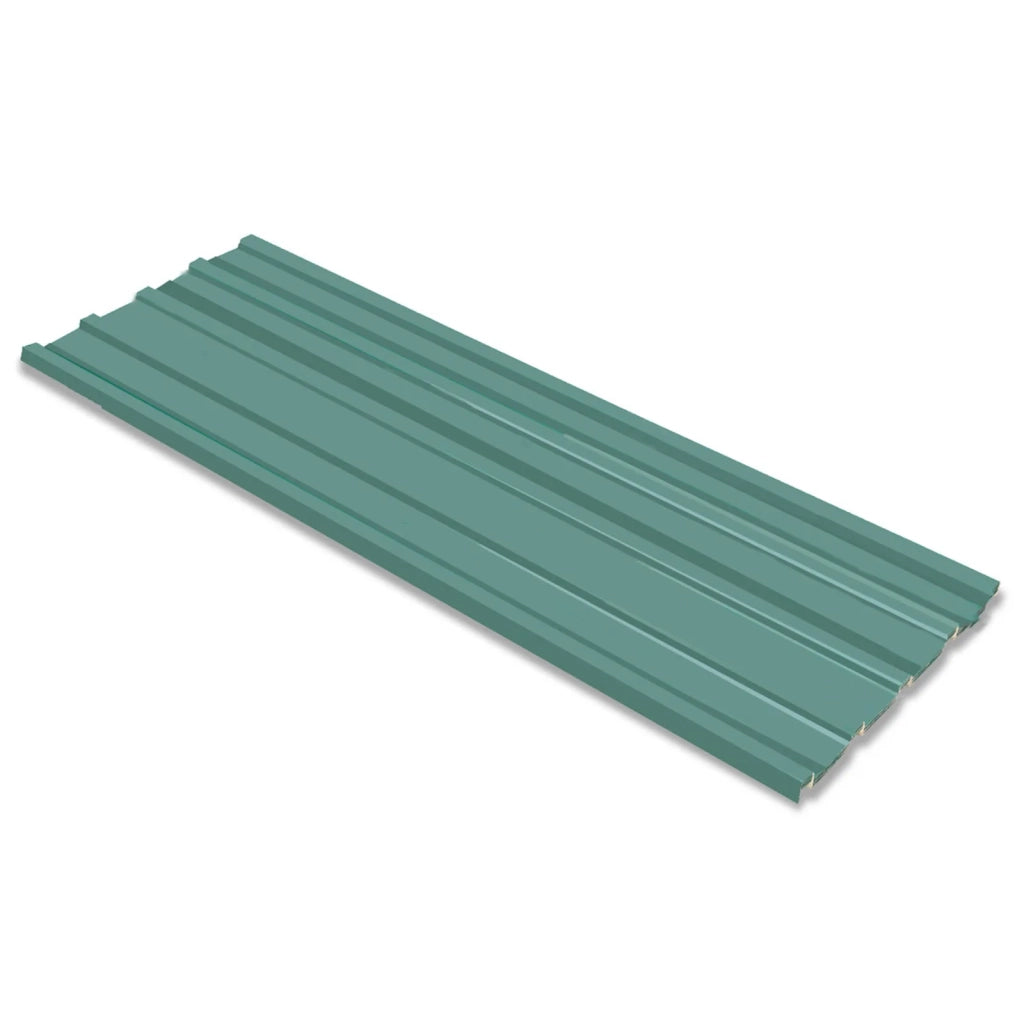 Pannello per tetto 12 pz Verde 129 x 45 cm Acciaio zincato 42047045