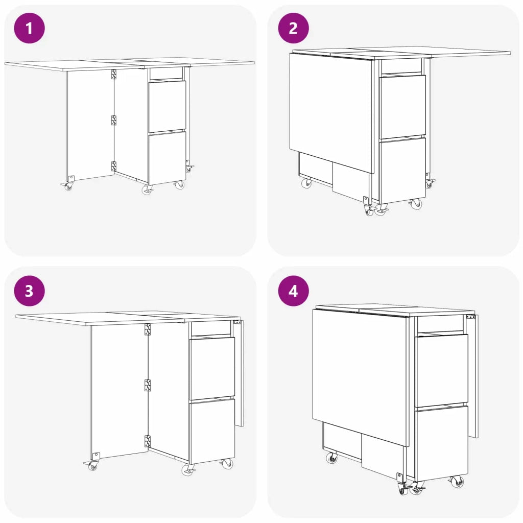 Tavolo da Pranzo 2 pcs 140 x 80 x 77 cm Legno ingegnerizzato 3424932
