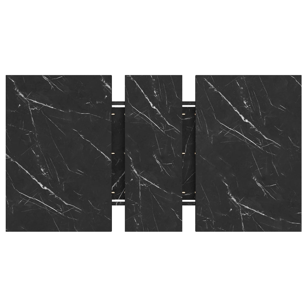 Tavolo da pranzo allungabile 110-140x80x75 cm in MDF e metallo nero