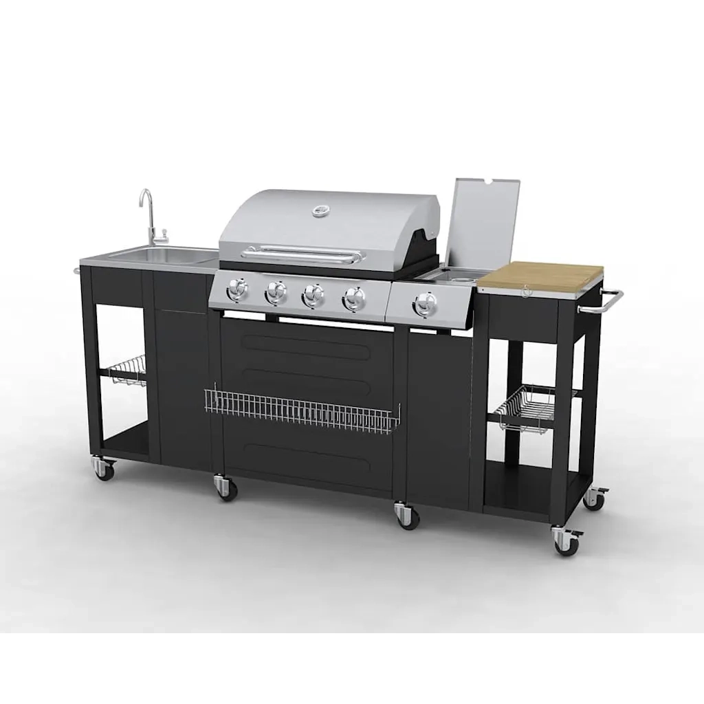 Barbecue da Cucina per Esterni Montana 4 Fornelli 40426