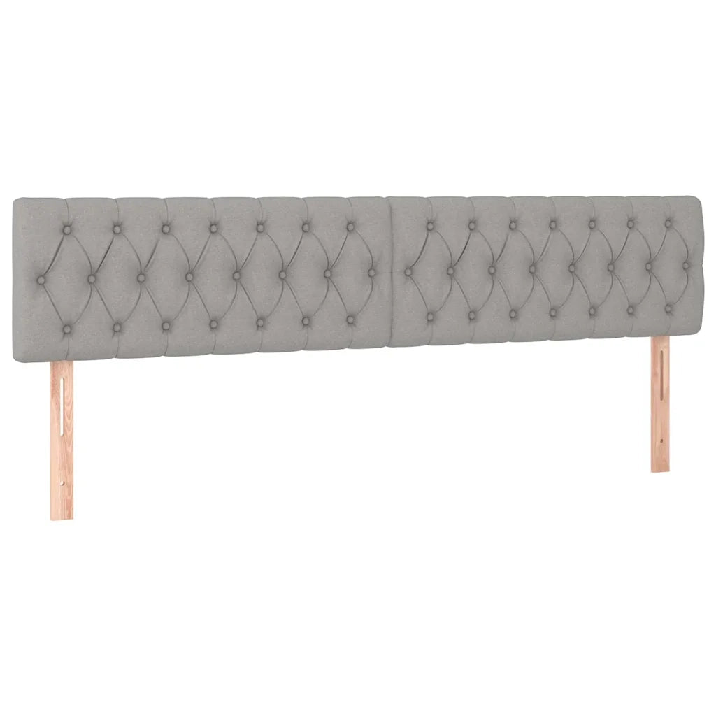 Giroletto a Molle con Materasso Grigio Chiaro 200x200cm Tessuto 3126509