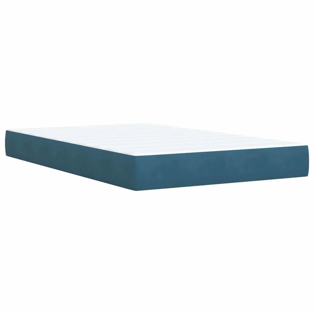 Letto box spring con materasso Blu 120 x 190 cm Velluto 3453099