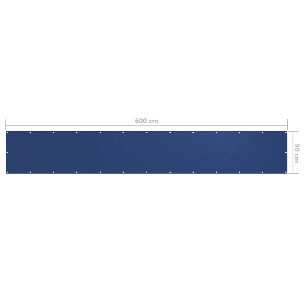 Schermo da balcone | Paravento da Balcone Blu 90x600 cm Tessuto Oxford
