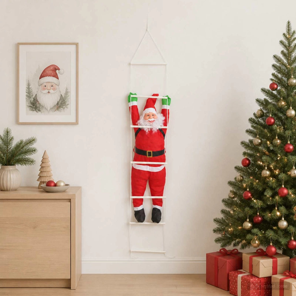 Babbo Natale appeso sulla scala Rosso 30 x 15 x 170 cm 42050784
