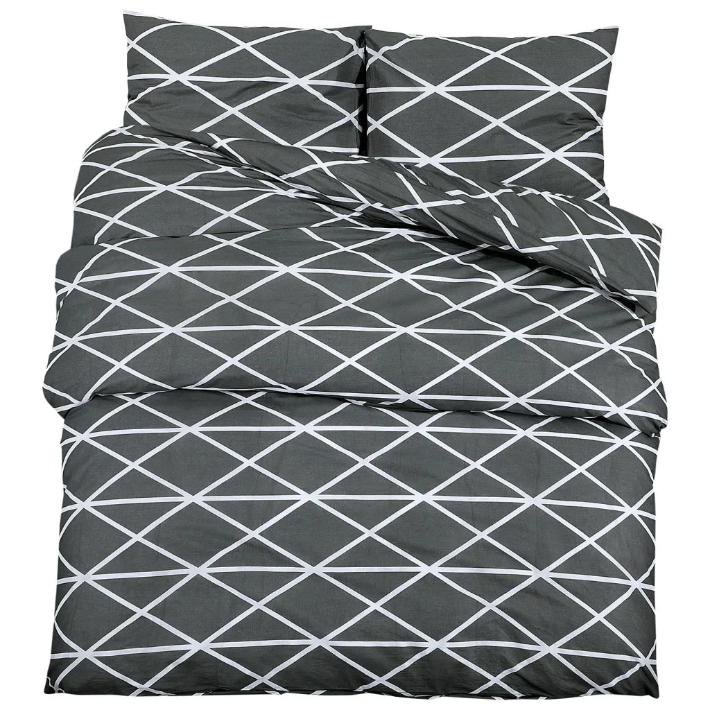 Set Copripiumino Grigio 140x200 cm in Cotone 136049
