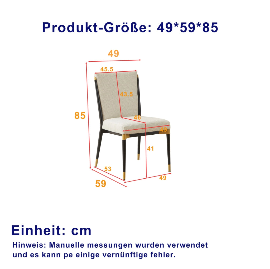 SEDIE Set da 2 pezzi in tessuto beige con gambe regolabili in altezza