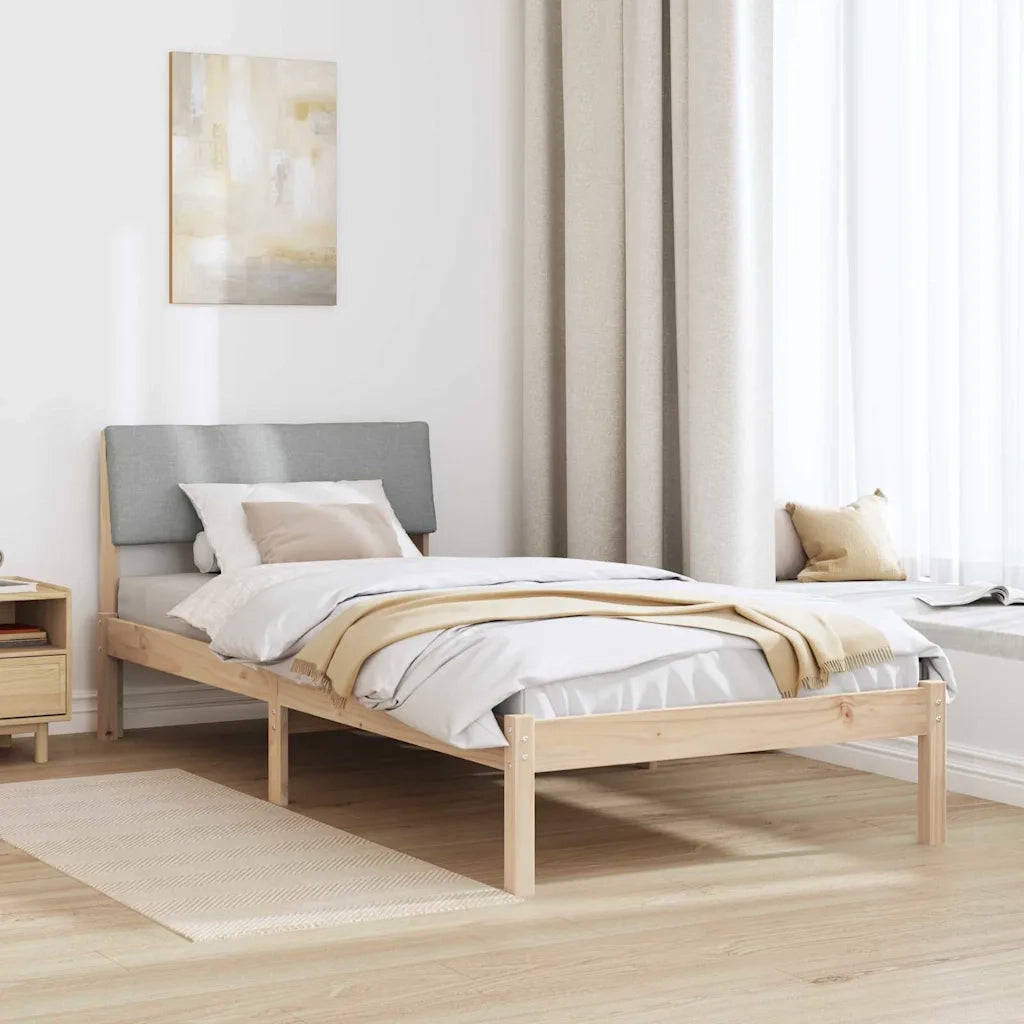 Struttura del Letto Marrone e grigio chiaro 90 x 190 cm 878574