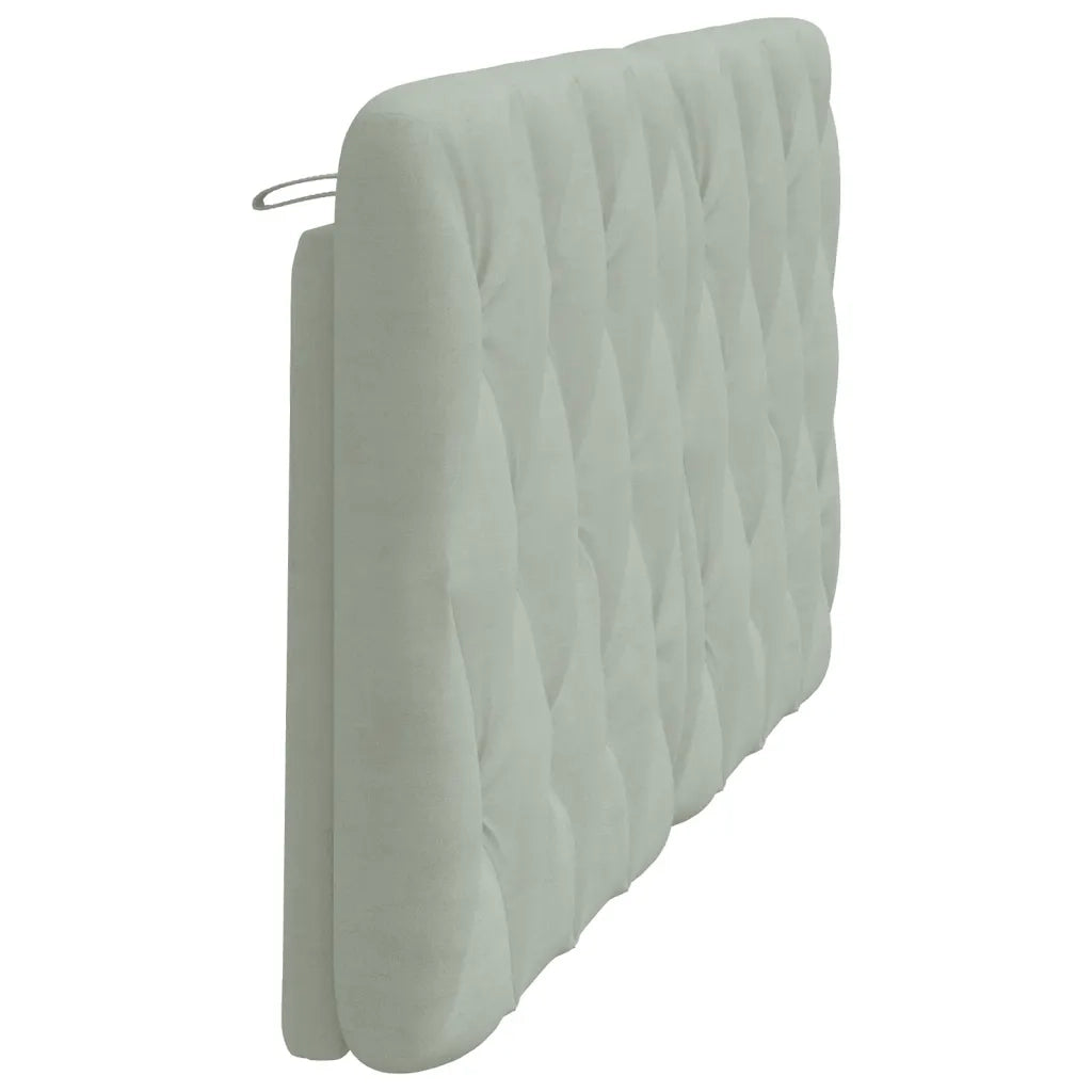 Coussin de tête de lit gris clair 160 cm velours