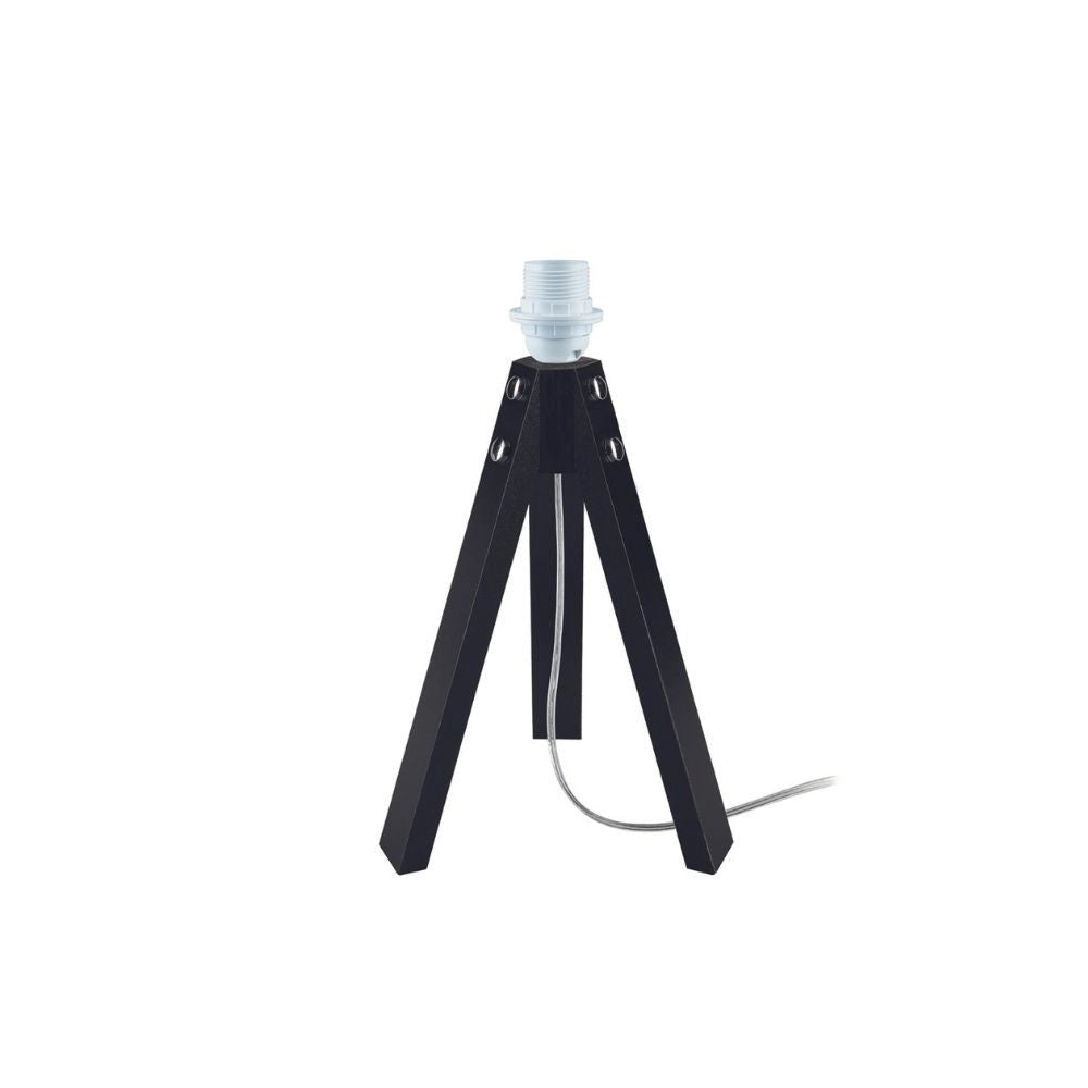 Lampada da tavolo treppiede Deco  legno nero