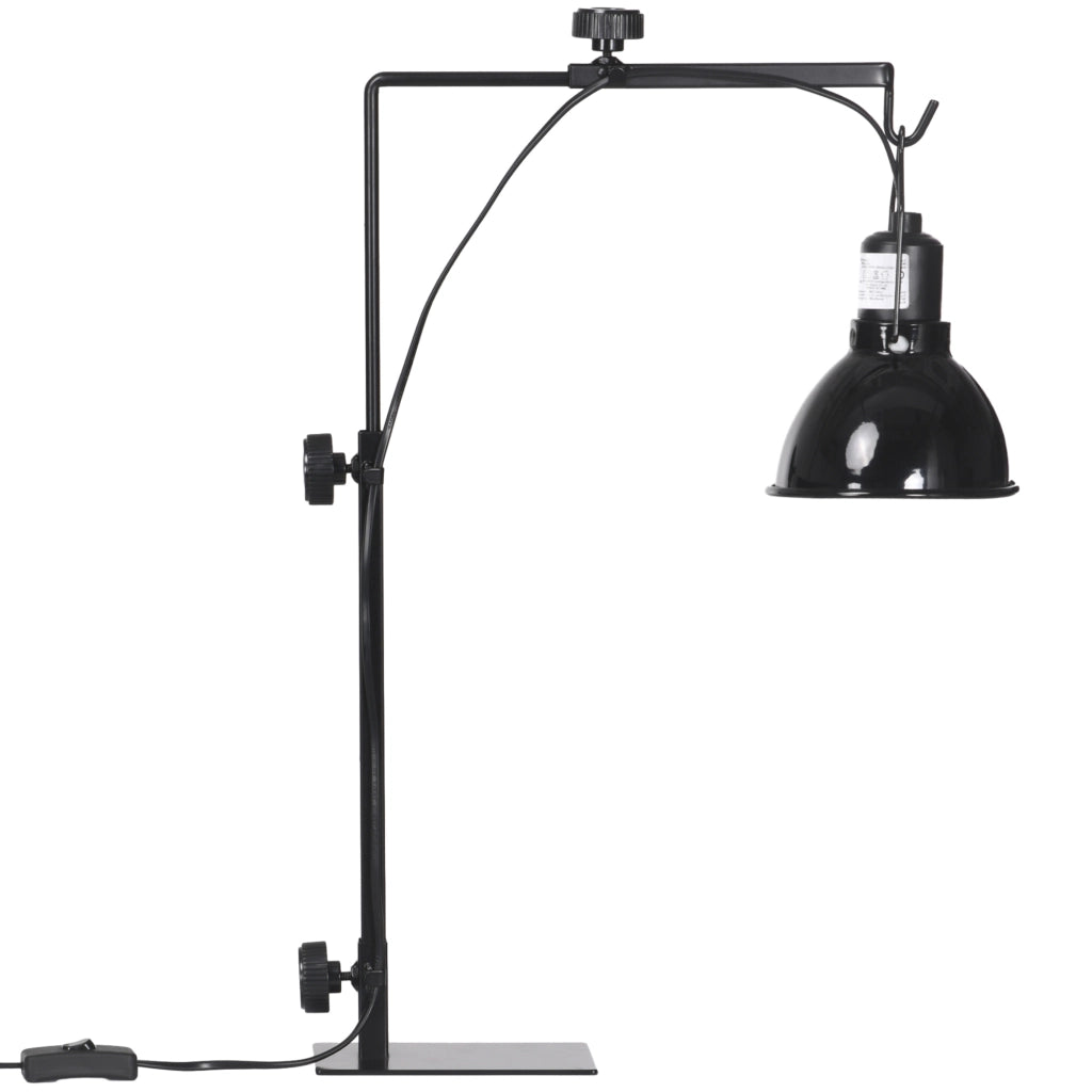 Supporto per lampada riscaldante ¨C Minimal ¨C nero acciaio 32x9x67 cm