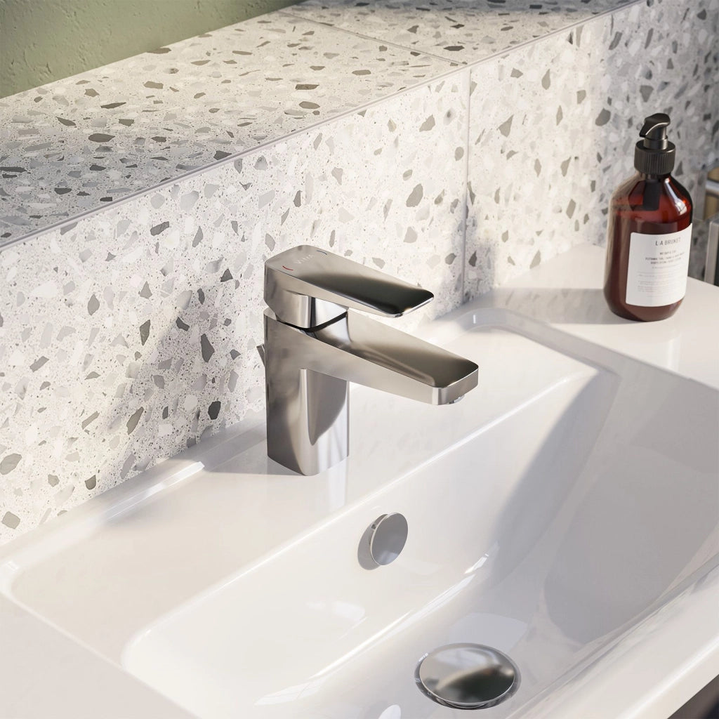 MISCELATORE LAVABO ROOT SQUADRATO CROMO