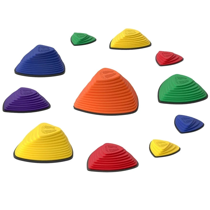 Set 11 gradini antiscivolo, impilabili, per interni ed esterni, multicolore