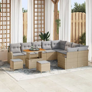 Set Divano da Giardino con cuscino 12 pcs Beige e Grigio Chiaro