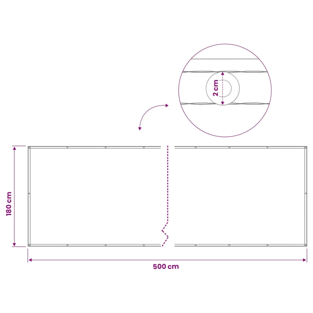 Schermo di Privacy per Balcone 180 x 500 cm 42036577