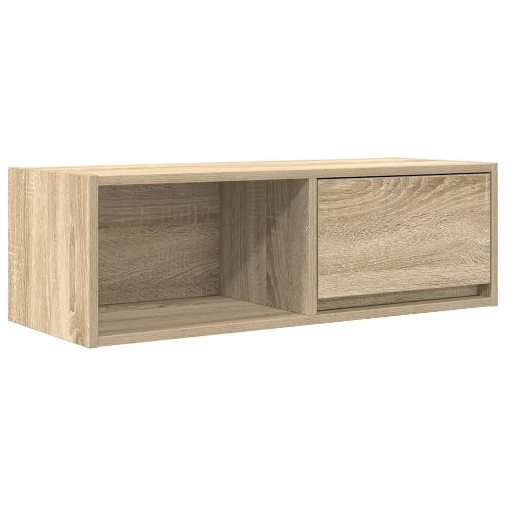 Mobili TV 2 pz-Set di 2 Credenza per TV Rovere Sonoma 80x31x25,5 cm in Legno Multistrato 430772