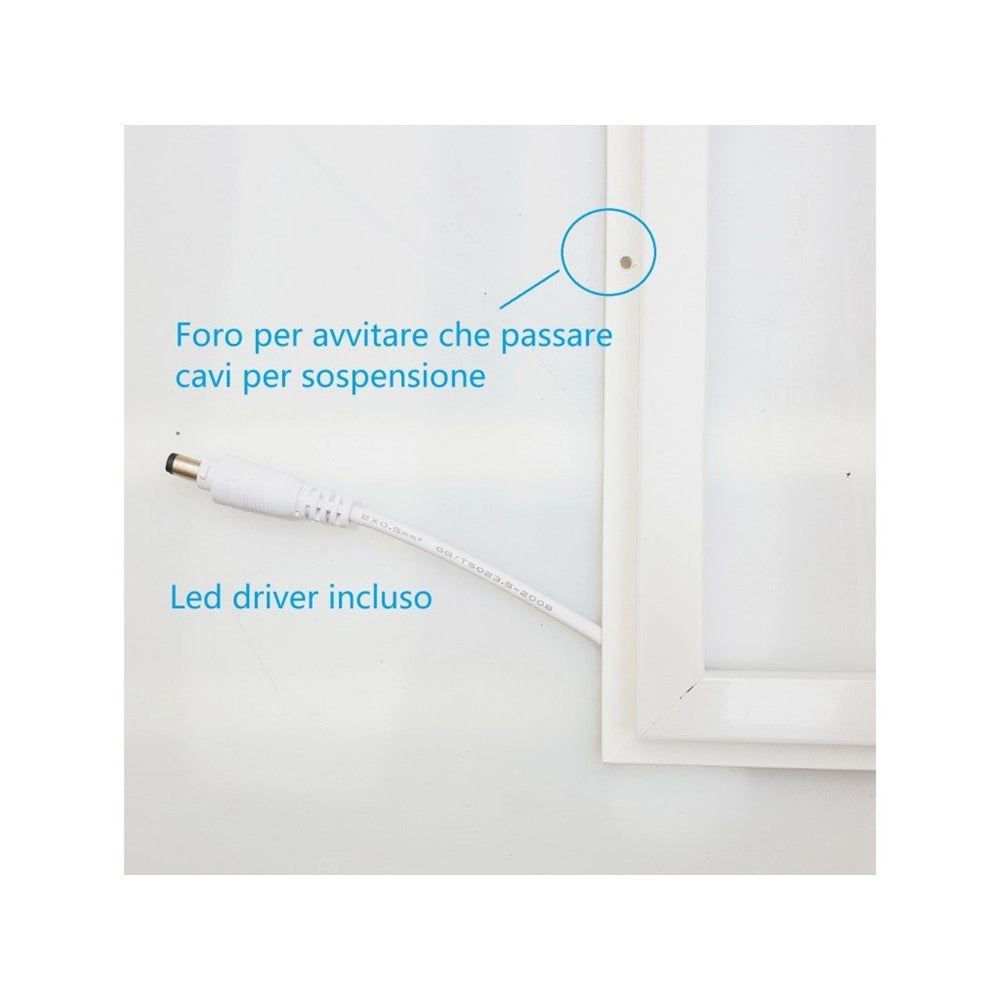 Trade Shop - Pannello Led Telaio Luminoso Cornice 60x60 Cm 48 W 5700lm Lampadario Sospensione Tot - -bianco Naturale      -