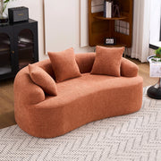 Divano 2 posti con cuscini ¨C Minimal ¨C Velluto corallo rosa