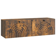 Mobile Porta TV da Muro-Credenza per TV sospesa Rovere Fumo 98 x 31 x 30 cm 630701