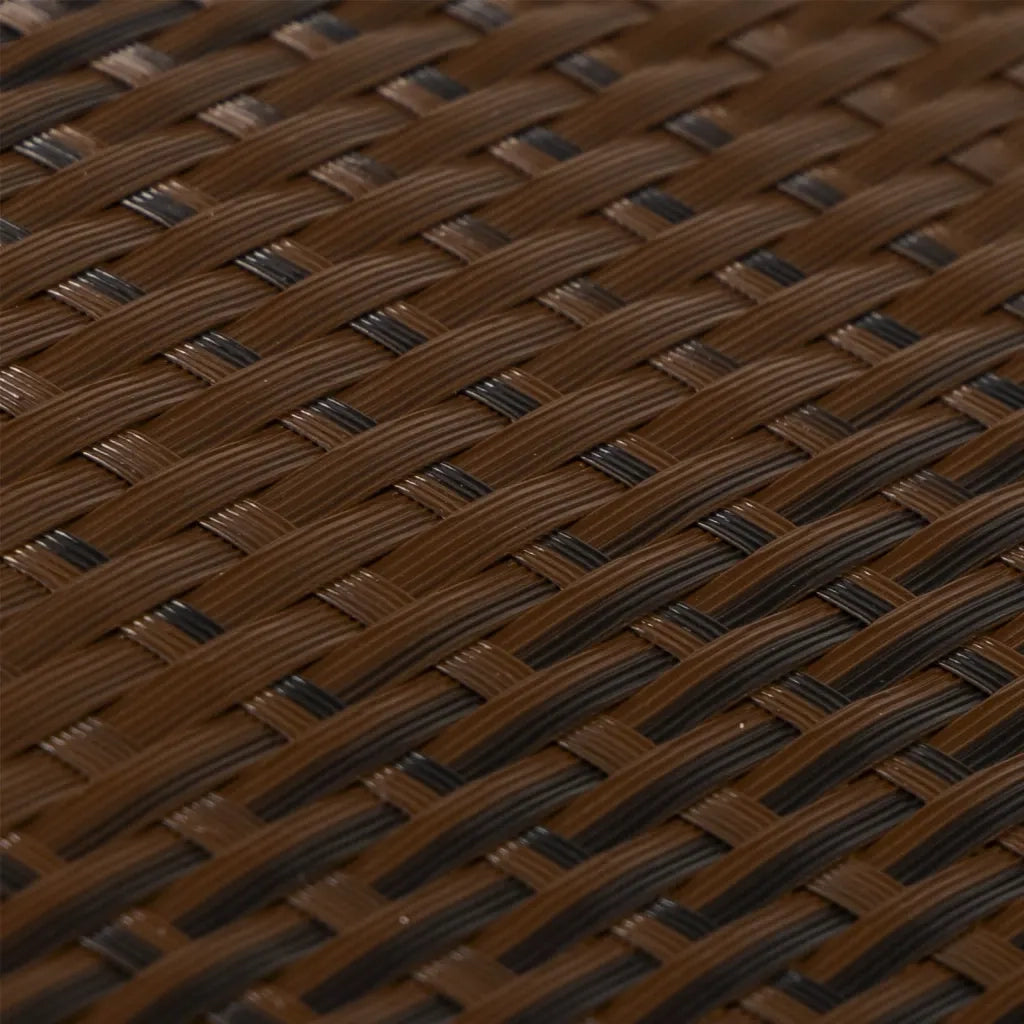 Schermi da Balcone 10 pz | Paravento Marrone e Nero 255x19 cm in Polyrattan