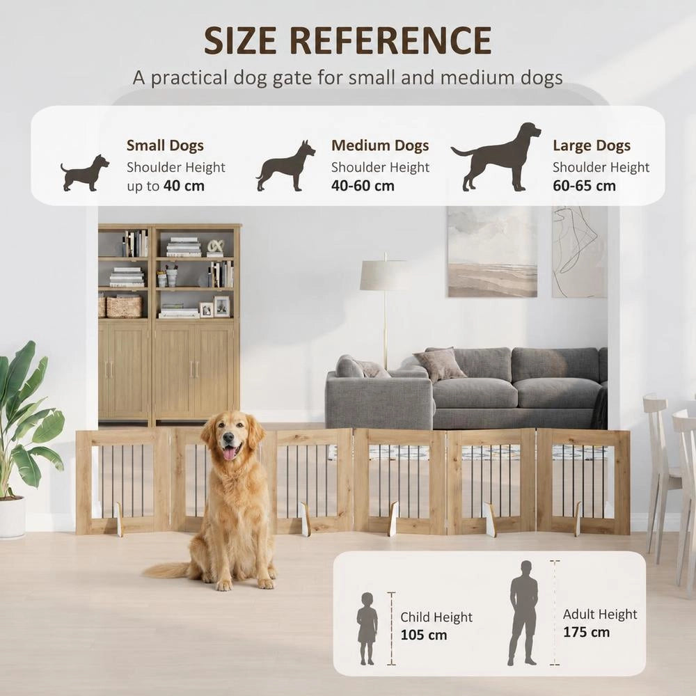 Cancello Per Cani Pieghevole Con Supporti 6 Pz 362 Cm