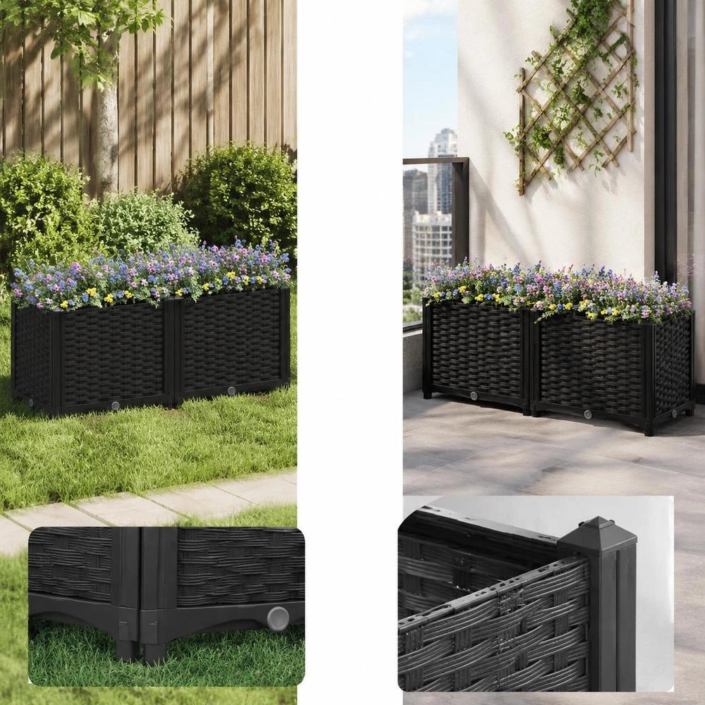 Raised Bed 120x40x38 Cm Polypropylene