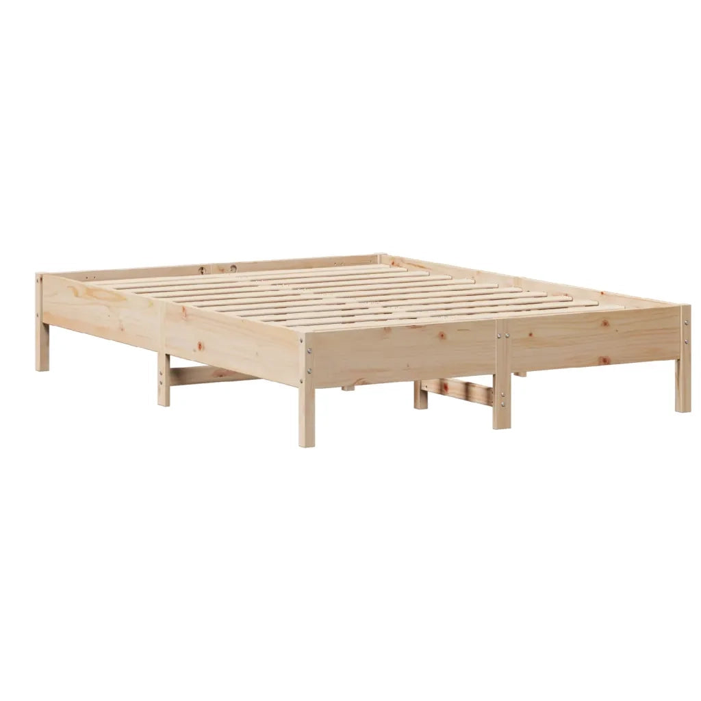 Letto senza Materasso-Struttura Letto 150x200 cm in Legno Massello di Pino 852373