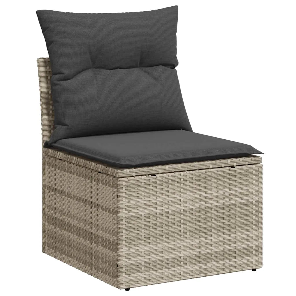 Set Divano da Giardino 7 pcs Grigio chiaro polyrattan 3359679