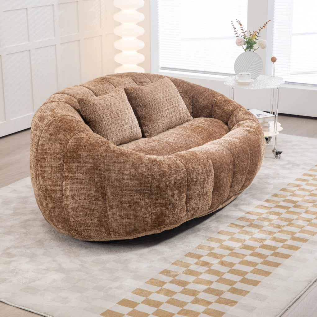 DIVANO Lazy 150x95x63 cm Chenille Caffè