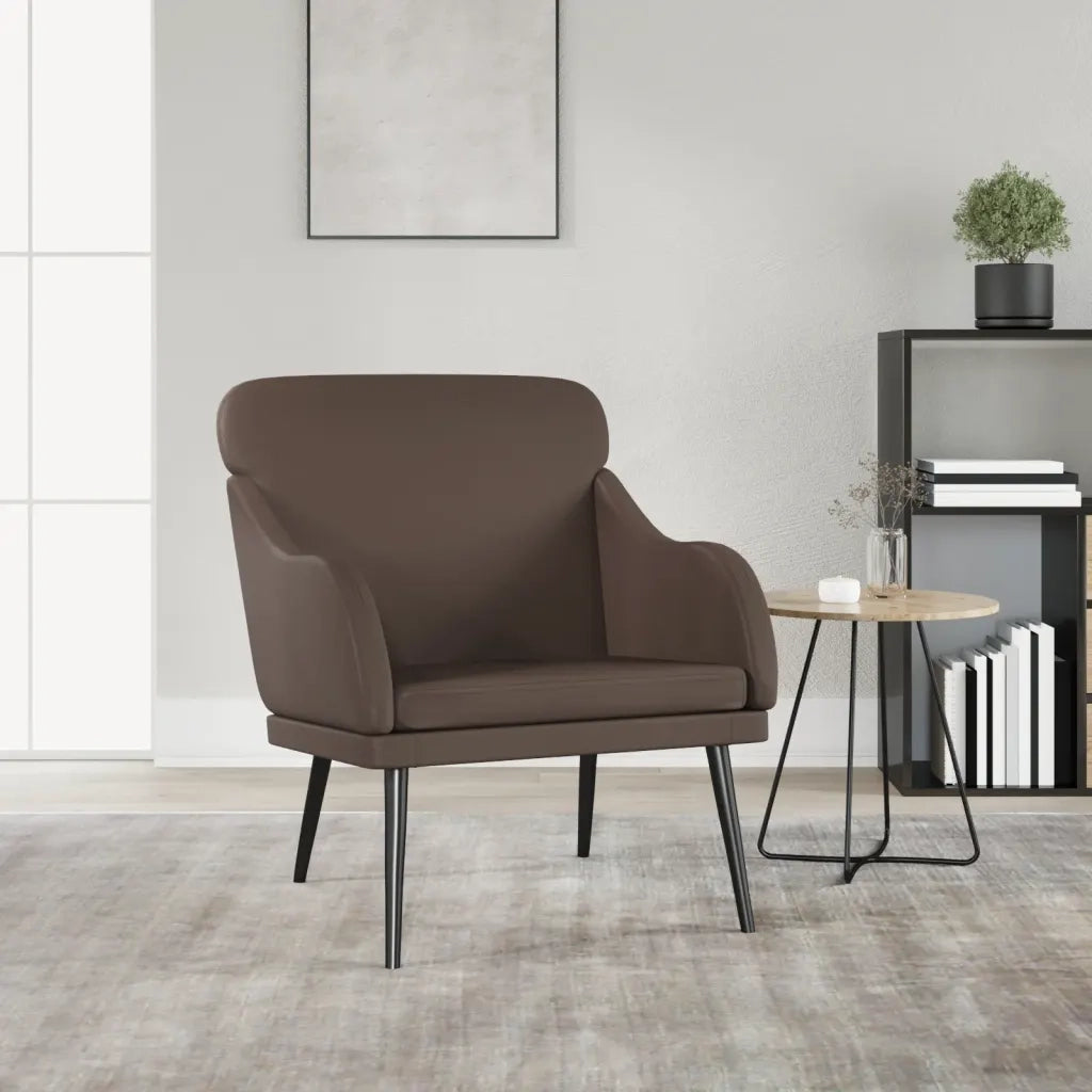 Poltrona Marrone 63x76x80 cm Similpelle 351426