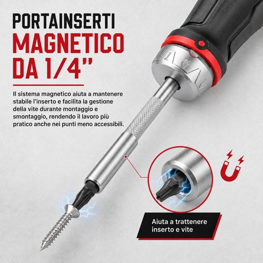 Set Cacciavite a Cricchetto 14 Pezzi Torx T4-T40 Magnetico S2 87062