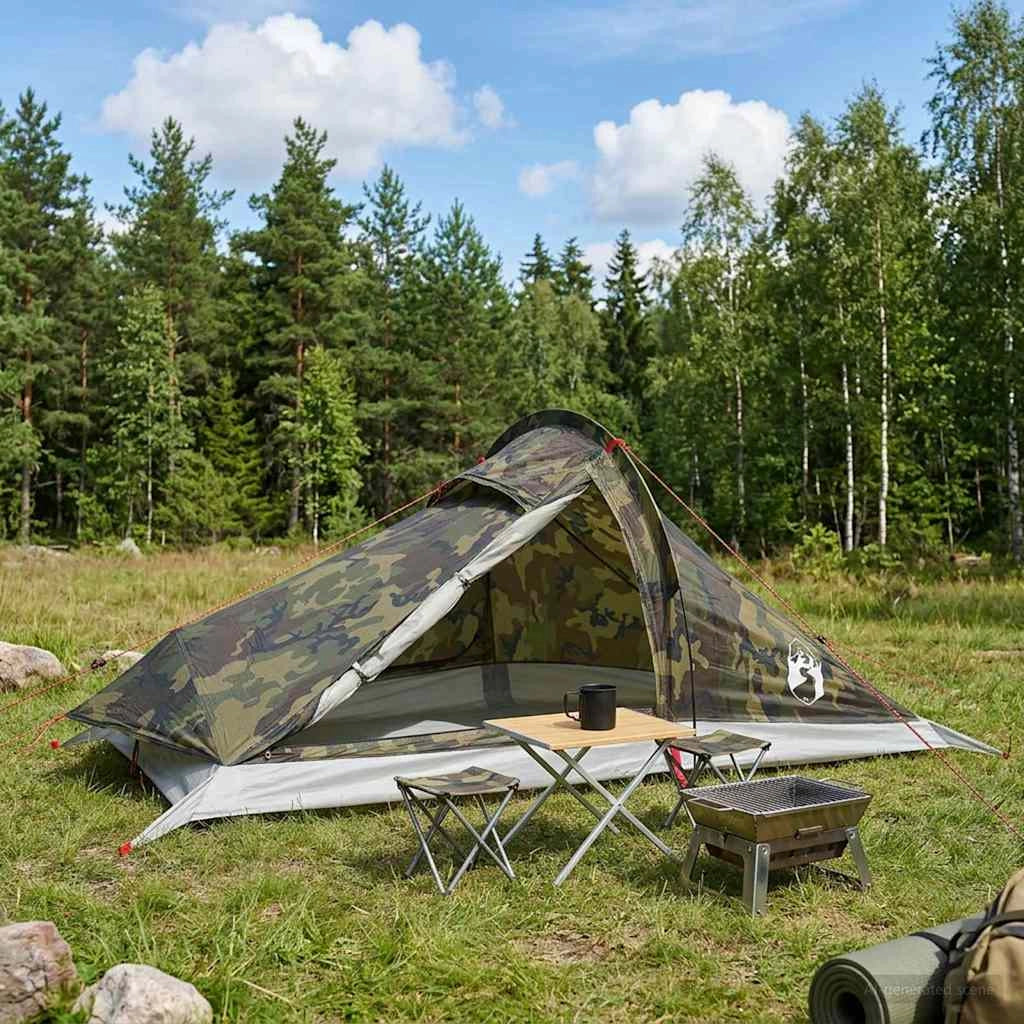 Tenda da backpacking 4 persona Mimetico 42019367