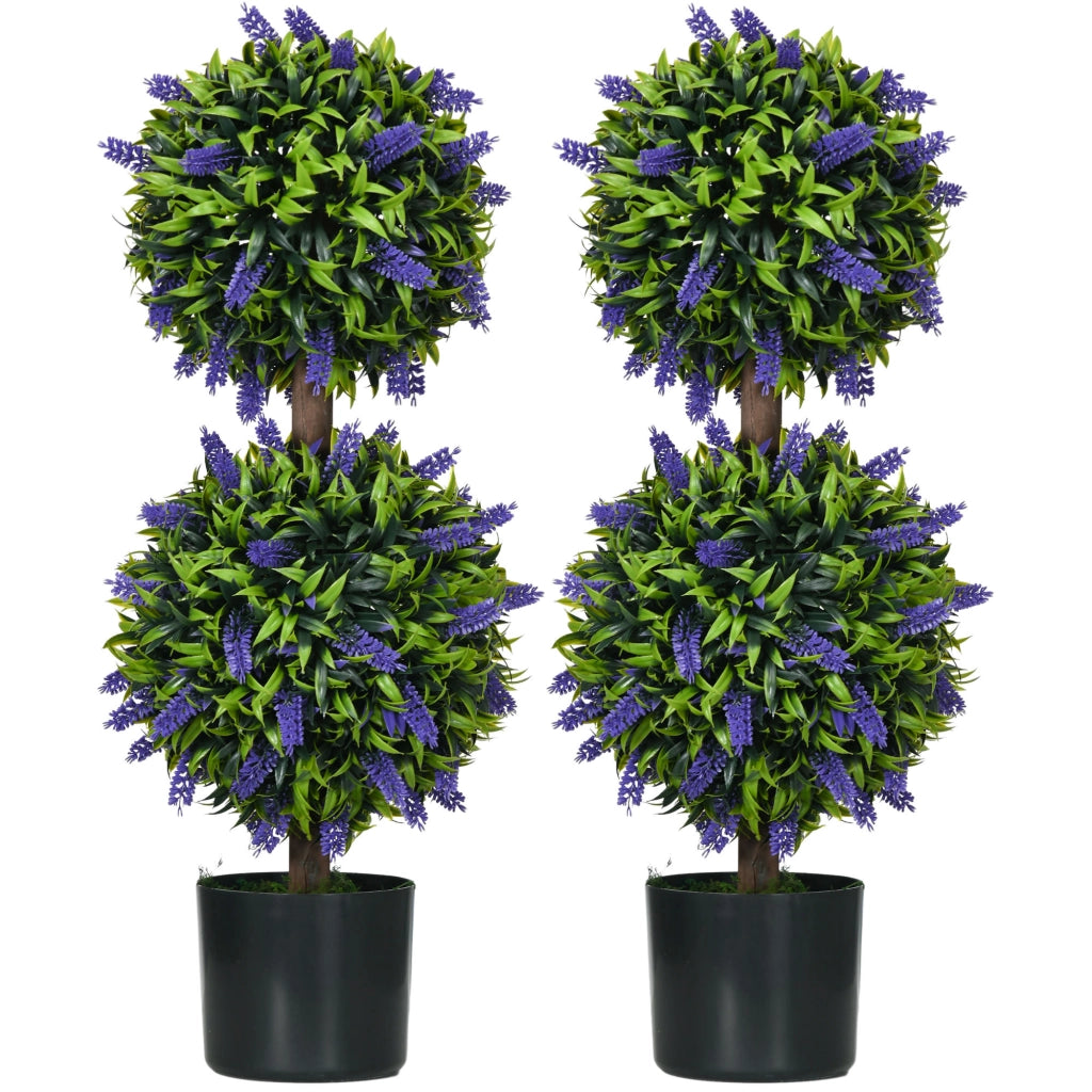 2er-Set Künstliche Pflanzen, UV-beständige Kunstpflanze im Blumentopf, 70 cm Zimmerpflanze für Wohnzimmer, Garten