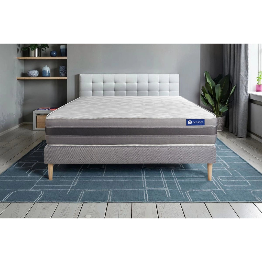 Kit rete e materasso matrimoniale Actilatex relax 160x200cm - Spessore : 24cm - Lattice e memory foam - Moderatamente rigido