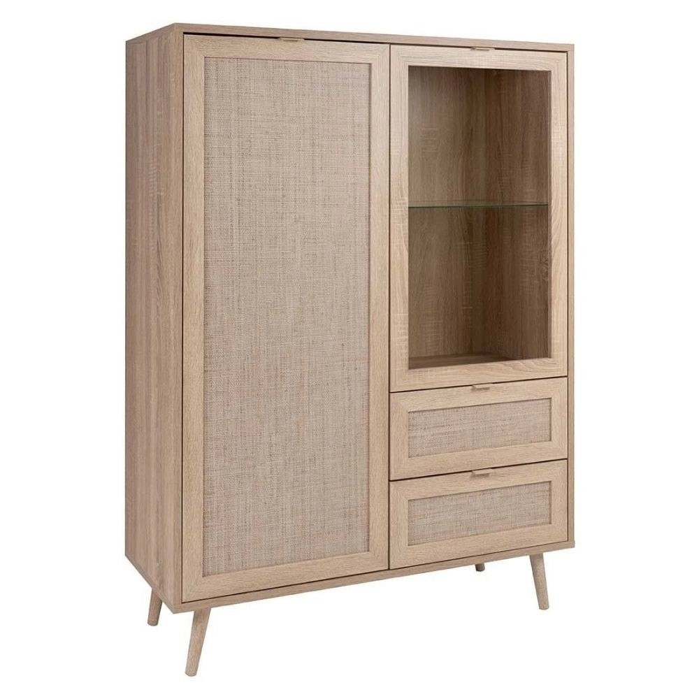Credenza Bali 53A 2 ante e 2 cassetti effetto vimini