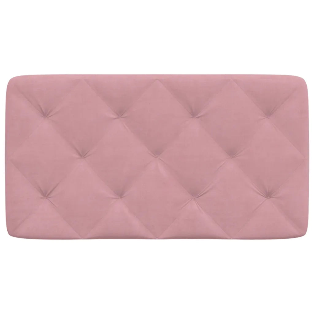 Coussin de tête de lit rose 90 cm velours