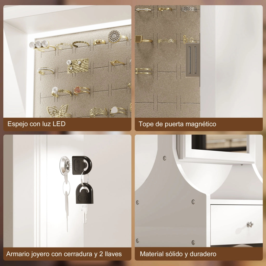 Armadio con specchio e cassetti ¨C Minimal ¨C Bianco