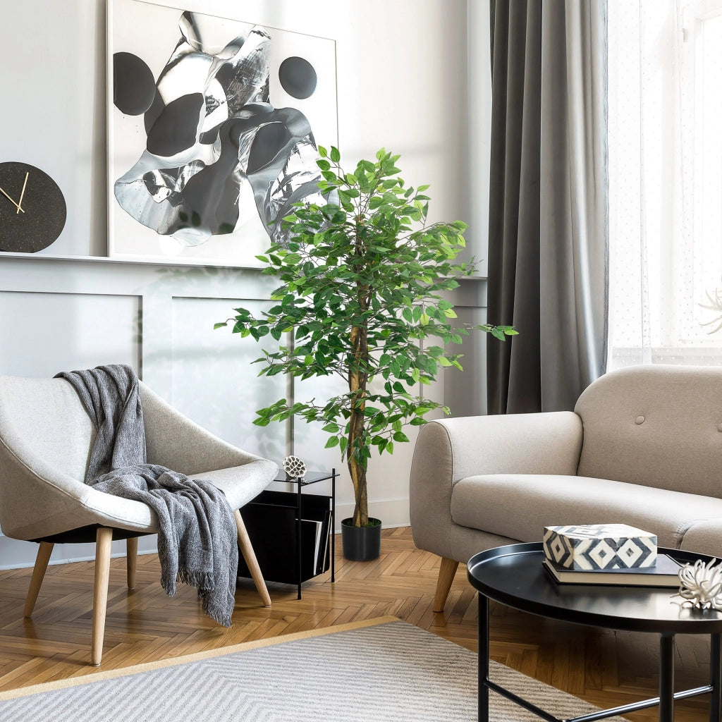 Ficus Artificiale 150cm ¨C Xylo ¨C Pianta Decorativa con Vaso