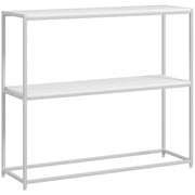 Consolle ingresso moderna ¨C Xylo ¨C acciaio bianco 2 ripiani 100x30x87