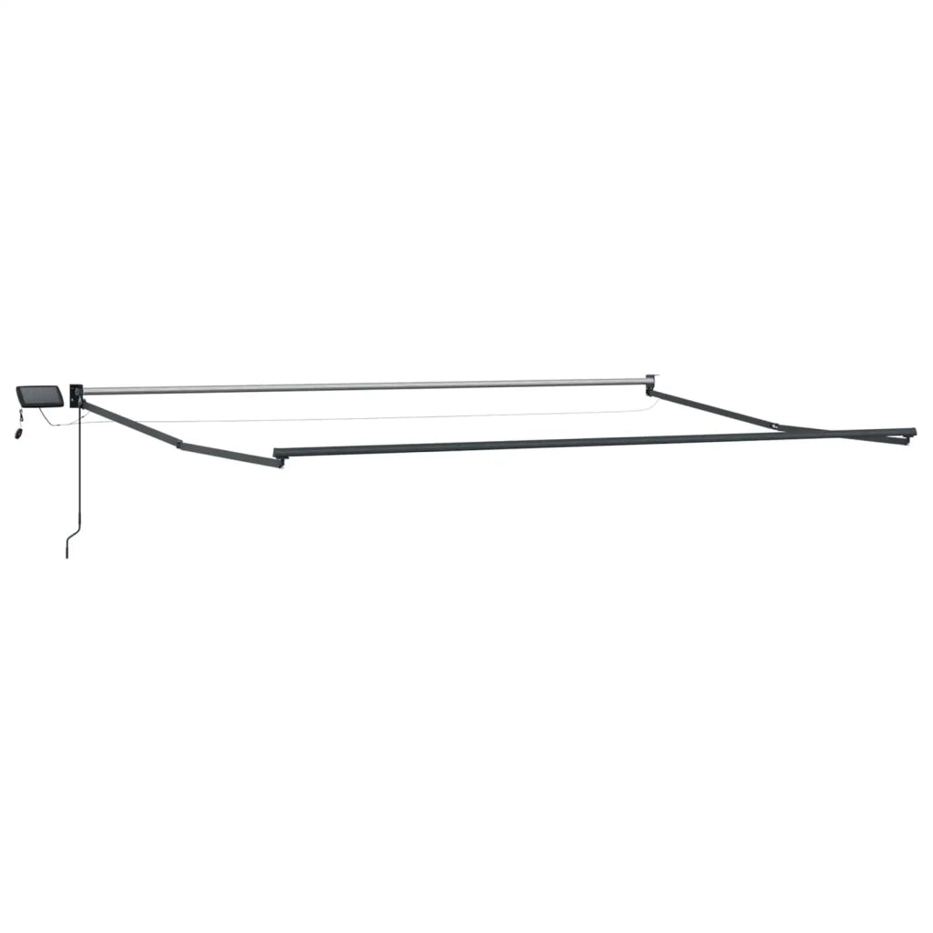 Tenda retrattile manuale con LED Blu, Bianco, Antracite 4 x 2 m 3419398