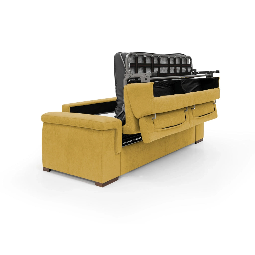 Giunone Divano letto mat. H18 200 cm (mat. 120x197 cm) giallo