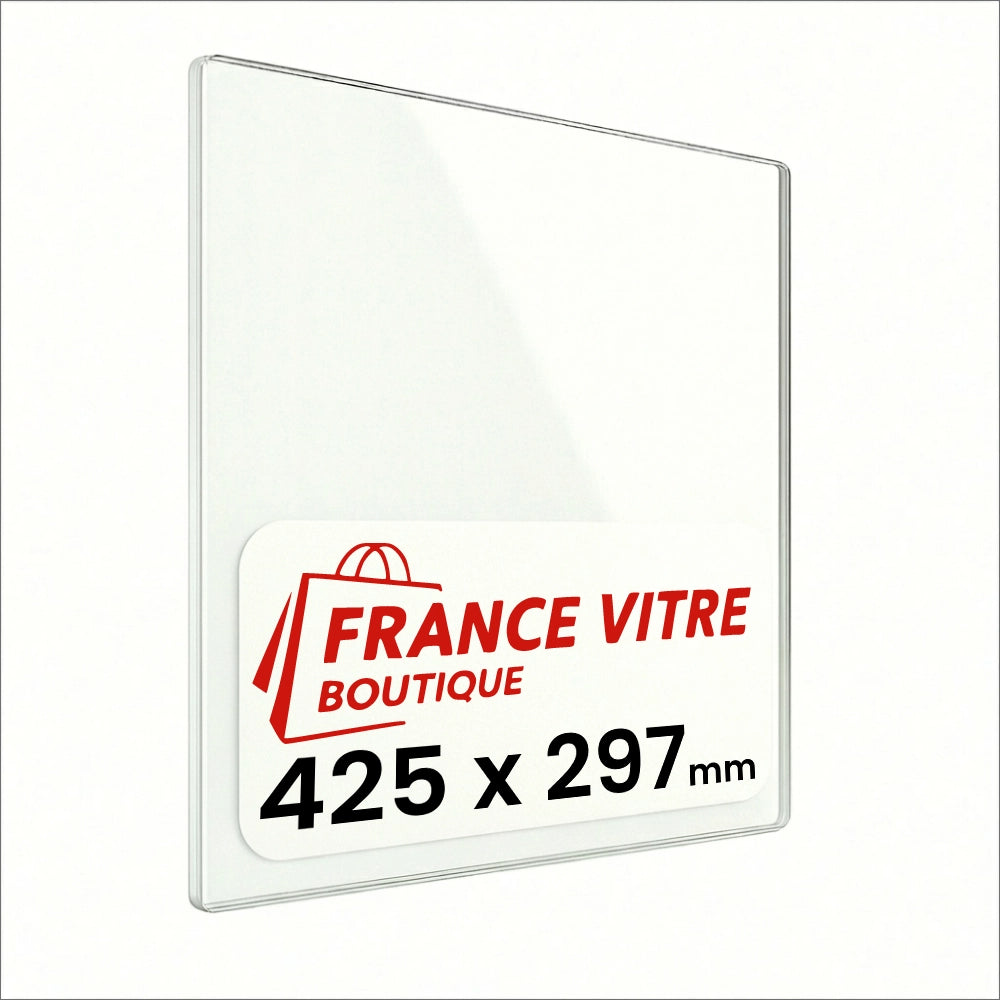 EDILKAMIN - modello : brio - 425 x 297 x 4 mm - Vetro per stufa a legna - vetro camino di ricambio - vetro per caminetto resistente al fuoco - France Vitre