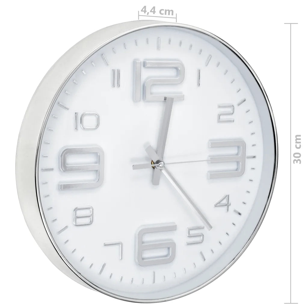 Orologio da Parete 30 cm Argento 50632