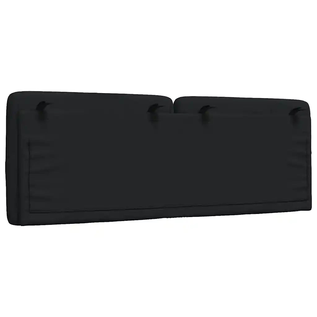 Coussin de tête de lit noir 120 cm tissu