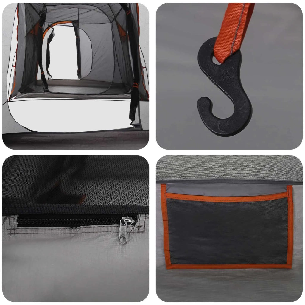 Tenda a tunnel Grigio e arancione 520 x 260 x 180 cm 42017405